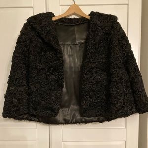 Vintage curly lamb cape 50s